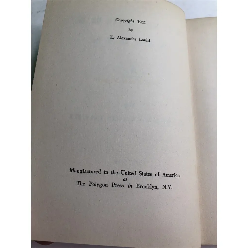 New York Nights by E. Alexander Louhi HC 1st Edition 1941